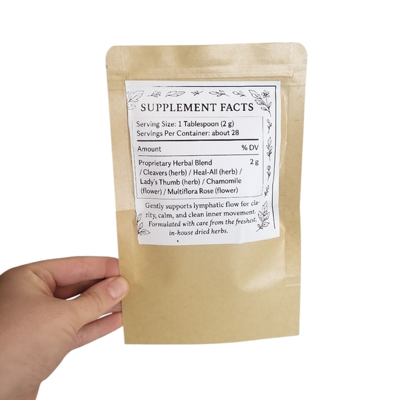 Lymph & Soothe Herbal Tea Blend  Cleavers, Heal‑All, Lady’s Thumb, Chamomile - Picture 2 of 2
